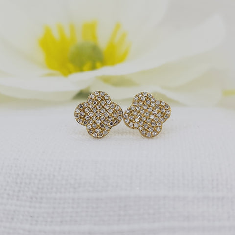 These elegant stud earrings are crafted in 14k yellow gold and feature .32 carat total weight of natural mined diamonds, beautifully pavé set for maximum sparkle. The softly contoured design creates a refined, dimensional look that catches the light from every angle.

Measuring 9.00mm, these earrings offer a perfect balance of presence and everyday wearability.

A timeless pair that adds effortless brilliance to any jewelry collection.