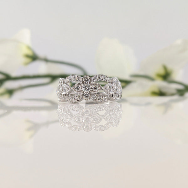 Beautifully constructed of 14K white gold, this ring features 1.00cttw in round brilliant cut diamonds. Absolutely stunning! $2000.00